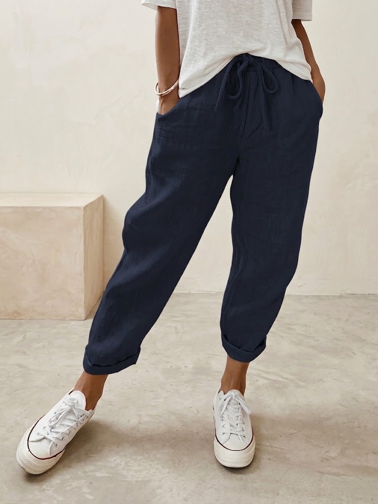 Pantalones de algodón y lino