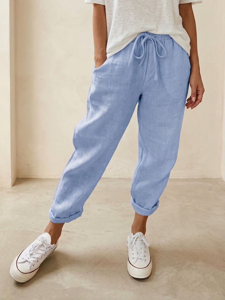 Pantalones de algodón y lino