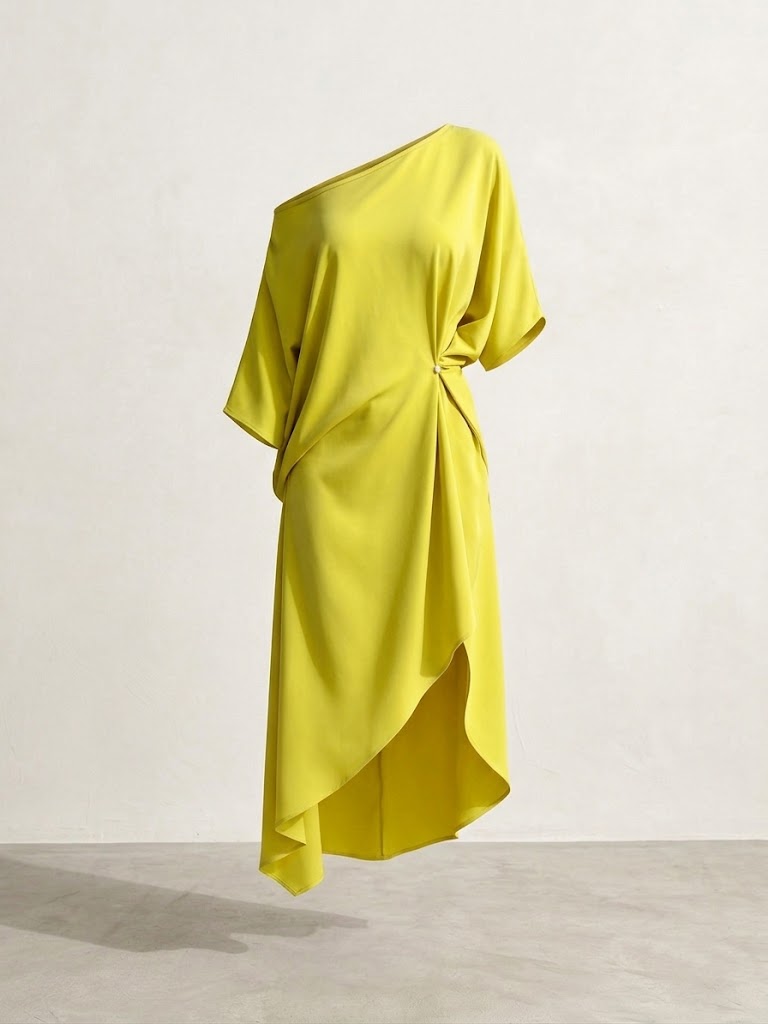 Elegante vestido asimétrico